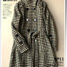 swallow grid woolen 4XL winter overcoat jacket cardigan coat in brown and white