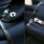 Navy Asymmetric woolen coat women's overcoat winter wool cardigan
