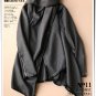 gray Asymmetric woolen coat women's overcoat wool cardigan