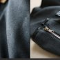 gray Asymmetric woolen coat women's overcoat wool cardigan