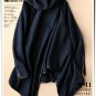 gray Asymmetric woolen coat women's overcoat wool cardigan