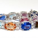 $21000 37.93ct NATURAL TANZANITE SAPPHIRE AQUAMARINE SPINEL DIAMONDS BRACELET A+