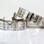 &acirc;��$6500 VIDEO 2.26CT DIAMONDS SEMI HOOP BAGUETTE & ROUND EARRINGS G/VS 14KT VS