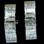 &acirc;��$6500 VIDEO 2.26CT DIAMONDS SEMI HOOP BAGUETTE & ROUND EARRINGS G/VS 14KT VS
