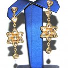 █2.70CT DIAMONDS ARTISAN ENAMEL EARRINGS█RARE█XTRALONG█