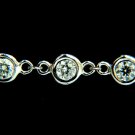 █$6000 1.60CT DIAMONDS BY YARD STATION FLUSH NECKLACE F/VS 30pcs 14KT 18 INCH
