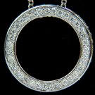 █$6500 2.30CT INSIDE / OUT DIAMONDS CIRCLE PENDANT G/VS & CHAIN 14KT █