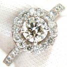 █$14500 2.00CT BRILLIANT ROUND FULL CUT DIAMOND RING HALO 14KT  █