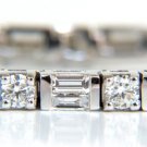 █$16,000 VIDEO 4.50CT DIAMONDS BAGUETTE ROUNDS TENNIS BRACELET F/VS 14KT SPARKLE