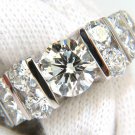█$36,000 4.12CT BRILLIANT SHARING CHANNEL COCKTAIL BAND DIAMOND RING 14KT