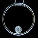 █$2500 .18CT DIAMOND WITHIN CIRCLE PENDANT RING 14KT ELEGANT & NECKLACE █