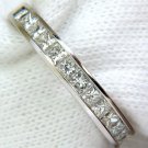 █$2500 .40CT PRINCESS CUT DIAMONDS BAND RING MODERN CHANNEL 14KT█