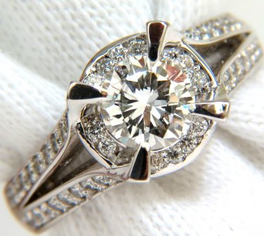 &acirc;��$9500 1.61CT ROUND BRILLIANT DIAMOND RAISED CROWN RING