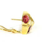 ESTI FREDERICA DESIGNER 18KT LIMITED GRIL DECO TOURMALINE AMETHYST CLIP EARRINGS