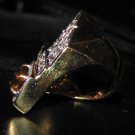 █2.50CT DIAMONDS SHIELD RING█RARE ESTATE█$9000█28MM BIG