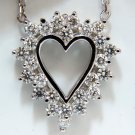 █$5000 1.78CT BRILLIANT ROUND DIAMONDS OPEN HEART NECKLACE 14KT F/VS BEST OFFER