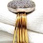 $6300 18KT 1.36CT MULTI BANDS BEAD SET MODERN DECO DIAMOND LADIES RING