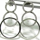 █$2200 .50CT DIAMONDS CIRCLES EARRINGS█14KT MODERN DECO
