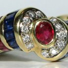 $2500 1.00CT DIAMONDS EMERALD RUBIES SAPPHIRE COCKTAIL