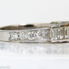 █$4500 1.65CT BRILLIANT SQUARE BAGUETTE & ROUNDS CUTS DIAMOND BAND 14KT G/VS█