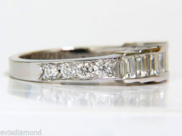 &acirc;��$4500 1.65CT BRILLIANT SQUARE BAGUETTE & ROUNDS CUTS DIAMOND BAND 14KT G/VS&acirc;��