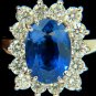 &acirc;��$15000 GIA  5.81CT NATURAL FINE GEM SAPPHIRE DIAMOND RING CLASSIC SET