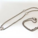 █$12000 1.50ct NATURAL FLUSH MOUNT (5) DIAMOND BY YARD NECKLACE 18KT G/VS 19inch