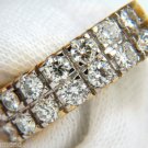 █$7000 2.00CT TWO ROW ROUND DIAMOND BAND RING H/VS 14KT SIZE 8 3/4█