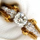 █$12000 18KT .73CT ROUND BRILLIANT DIAMOND RING + VENETIAN PRIME DECO H/VS █