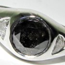 █$5000 2.22CT ROUND BLACK DIAMONDS RING █TRILLIANTS &A+