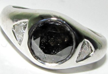 &acirc;��$5000 2.22CT ROUND BLACK DIAMONDS RING &acirc;��TRILLIANTS &A+
