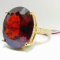 &acirc;��$20,000 NATURAL 35.75CT VIVID RED SPESSARTITE DIAMOND RING &acirc;��ENCRUSTED