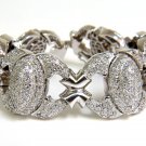 █$36000 VIDEO 17.20CT DIAMONDS HINGE LINKED BRACELET 14KT F/G VS MODERN DECO █
