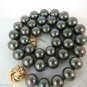 â–ˆ$13,000 18KT GIA UNTREATED SALTWATER DARK GRAY / PINK PEARLS NECKLACE