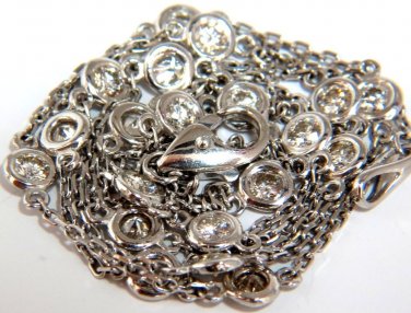 &acirc;��$6000 2.00CT NATURAL DIAMONDS STATION BY YARD NECKLACE G/VS 14KT 19.5 Inch