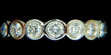 &acirc;��$4500 1.85CT DIAMOND ETERNITY BAND GRAND BEZEL FLUSH&acirc;��14KT