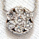 $3800 1.08ct. (7) DIAMONDS CLUSTER NECKLACE H/VS 14KT 16 INCH