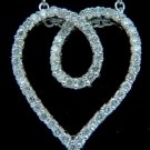 █$1800 3D  .75CT DIAMONDS HEART PENDANT & NECKLACE G/VS 14KT█
