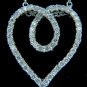 █$1800 3D  .75CT DIAMONDS HEART PENDANT & NECKLACE G/VS 14KT█
