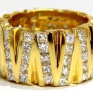 $6700 2.50CT NATURAL STAGGERED ROW PRINCESS CUT DIAMONDS BAND 10MM