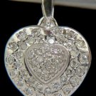 █$1350 .90ct. DIAMONDS DOME HEART DIAMOND PENDANT 14KT CLASSIC█