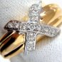 $4500 .30CT NATURAL RAISED SINGLE "X" LADIES DIAMOND RING 14kt G/VS