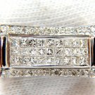 $4500 1.50CT RAISED ARCH MODERN INVISIBLE SET DIAMONDS RING 18KT
