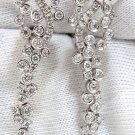$9500 2.00CT DIAMONDS DANGLING SPARKLING ICICLE BOLT 3D EARRINGS 14KT F/VS