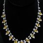 $63000 27.00ct Natural Vivid Canary Yellow sapphires diamonds cluster necklace