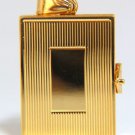 14kt. Rare Tri-Fold 4 Photo locket Diary Book Lock Clip Pendant Monogram ready!