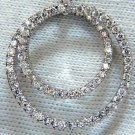 $5000 1.40CT ROUND BRILLIANT NATURAL DIAMONDS DOUBLE LOOP 3D CIRCLE PENDANT 14KT