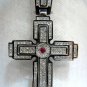 $12000 5.00ct. NATURAL PRINCESS CUT DIAMONDS MENS 18KT GOLD CROSS PENDANT HEAVY