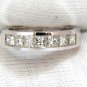 $6300 1.00CT BRILLIANT PRINCESS CUTS DIAMOND BAND 14KT H/VS CLASSIC CHANNEL RING