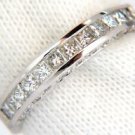 $4000 1.00CT BRILLIANT PRINCESS CUTS & ROUNDS CUTS DIAMOND BAND 14KT G/VS